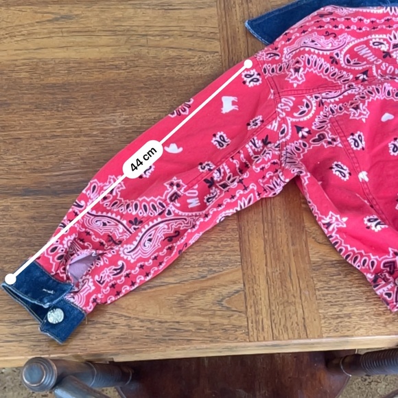 MOSCHINO JR BANDANA PRINT DENIM STYLE JACKET - Picture 5 of 6